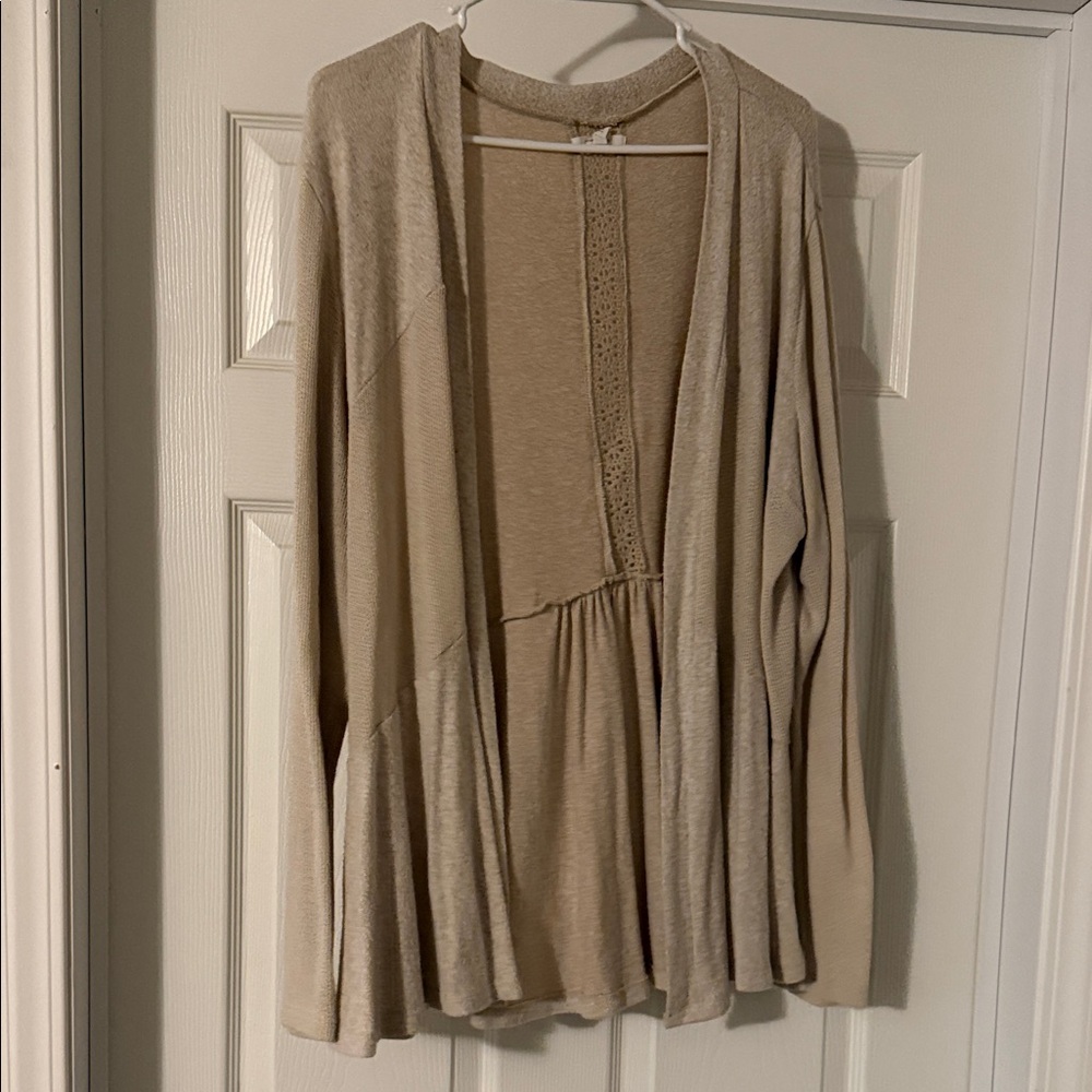 Maurices Light Tan Cardigan Sweater